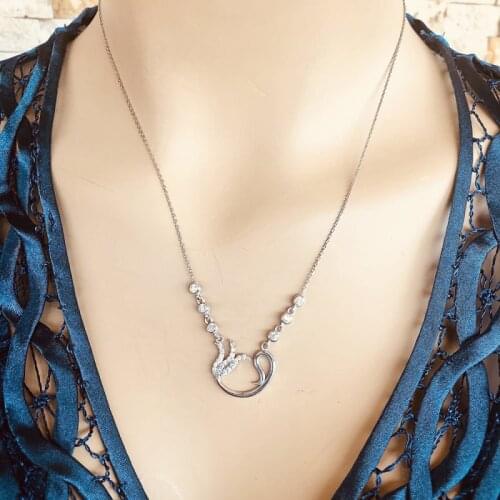 Tulip 925 Sterling Silver Necklace Women Girls Gift Jewelry Accessories Fashion Handmade Elegant Chain