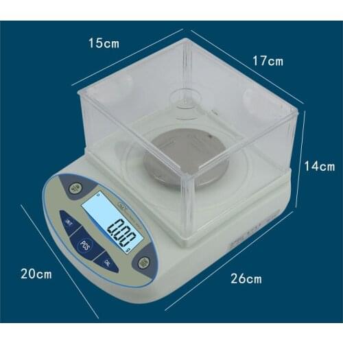 High Precision 400 x 0.001g 1mg Digital Lab Analytical Balance Laboratory Scale Jewelery Electronic w/ LCD display Weight Sensor