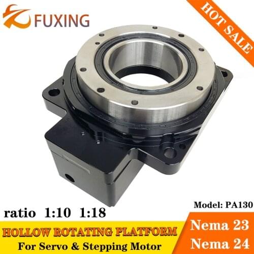 High-Precision 130mm Hollow Rotating Platform Planetary Gearbox Reducer For 200w 400w Servo Motor Nema23 Stepper Motor