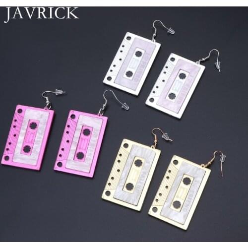 Retro Cassette Tape Dangle Cute Pretty Drop Earrings Women Fashion Jewelry Dangle Earring Jewelry Women Ear Jewelry Gift