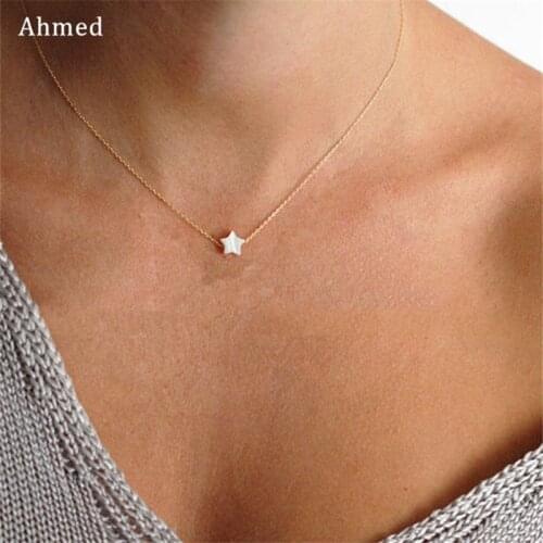 Ahmed New Arrival Beach Style Shell Star Pendant Necklaces for Women Fashion Simple Charm Collar Jewlery 2019 Trendy Gifts
