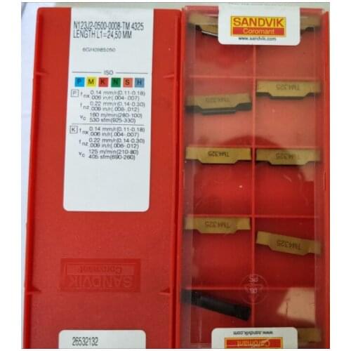 10PCS CARBIDE INSERT N123J2-0500-0008-TM 4325