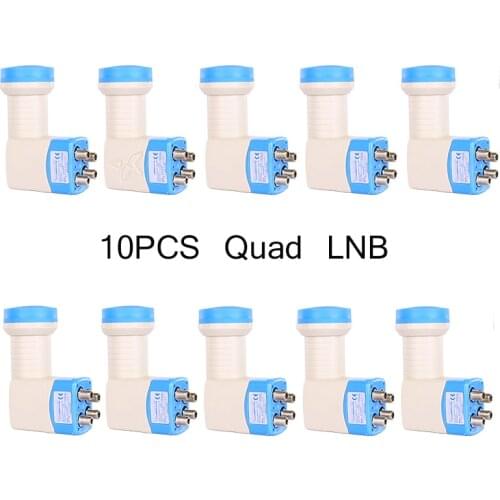 10pieces/Set Universal Quad LNB For Satellite TV Reciver New SR-4604 Ku Band HD Digital LNB Low Noise 0.1dB LNBF