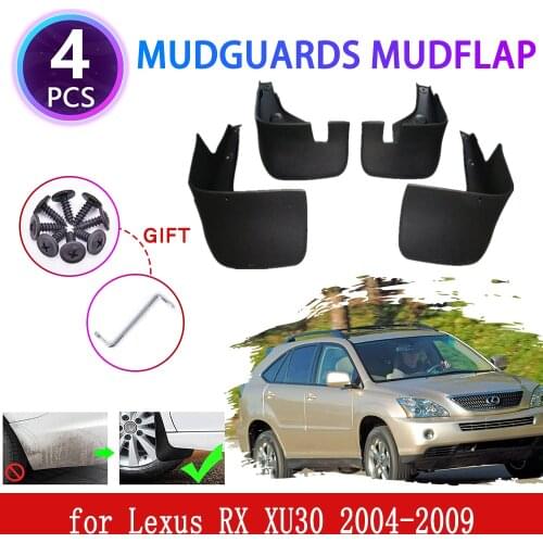 4PCS for Lexus RX RX300 RX330 RX350 RX400h XU30 2004~2009 Mudguards Mudflaps Fender Mud Flap Splash Guards Car Accessories 2005