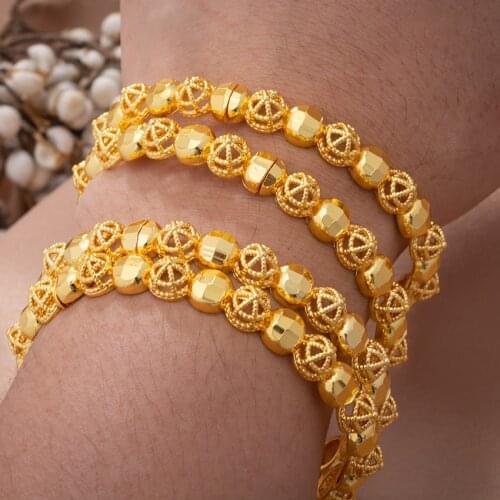 4pcs/Set Bracelet for Women Dubai Bangles Ethiopian Bracelets African Jewelry Arab Middle East
