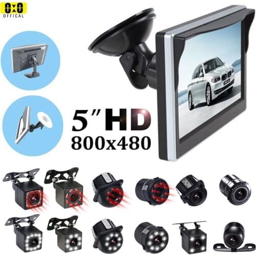 5Inch Monitor Car Reverse Camera LED Infrared Backup Camera Car Rear View Camera Car Monitor 5inch Rearview IR Night Camera