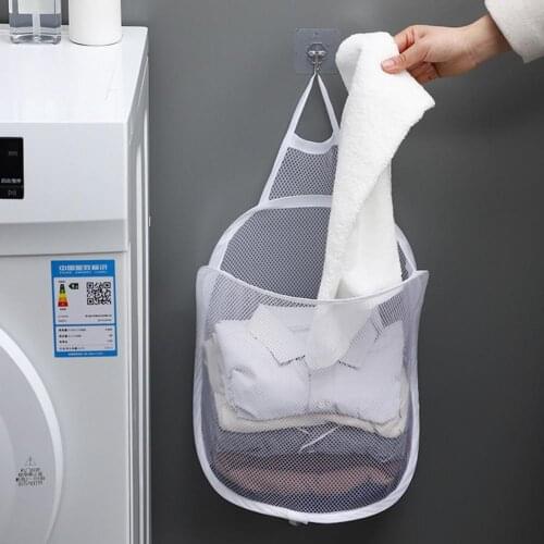 55% Dropshipping!!Laundry Basket Foldable Classification Storage Polyester Space-Saving Clothes Hamper for Home