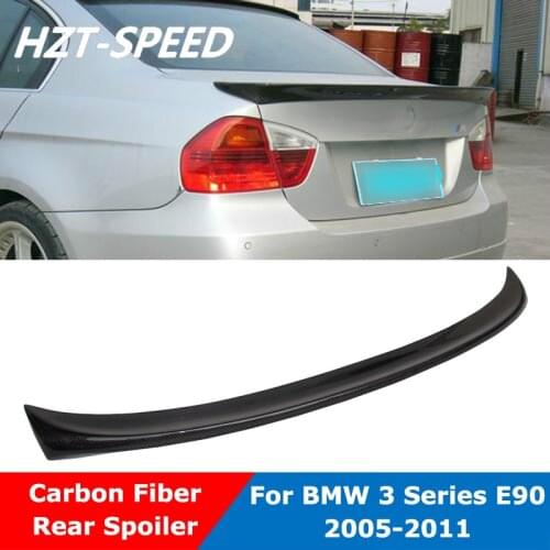 AC Style Real Carbon Fiber Material Trunk Wing Rear Spoiler For BMW 3 Series E90 Modification 2005-2011