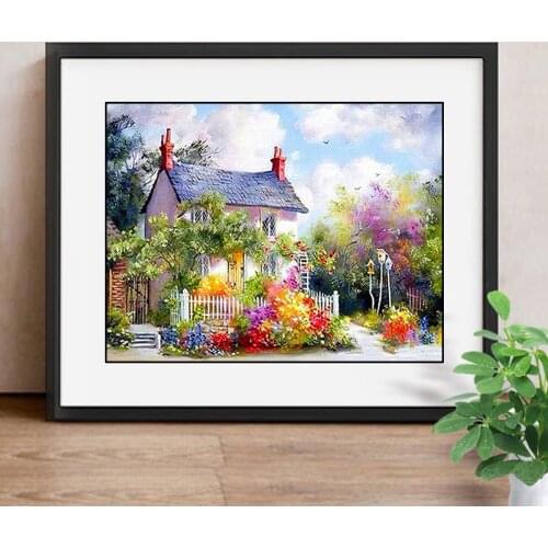 Diamond Painting Full Square Landscape Diamond Embroidery Picture Of Rhinestone Scenery Home Decoration Wall Stickers