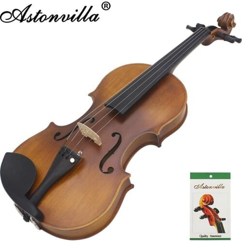 Astonvilla Handmade 4 /4 Reaationary Vintage Violin Exquisite Sub-gloss Varnish Stylish Retro Old-fashioned Fiddle Spruce Panel