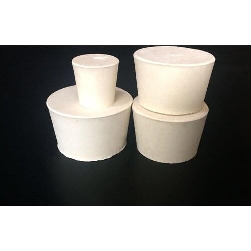 White rubber stopper,Number 00-14,Test tube stopper,Sealing plug,Flask stopper