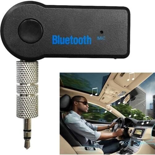 Wireless Bluetooth 3.5mm Audio Details about Stereo Music Home Car Receiver Adapter Mic NEW Car MP3 jun22