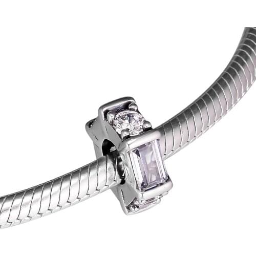 DIY Fits for Pandora Charms Bracelets Ice Sculpture Spacer Beads 100% 925 Sterling-Silver-Jewelry Free Shipping