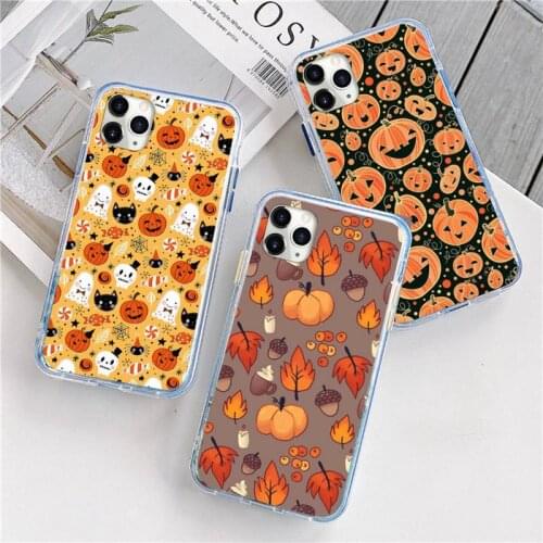 Cute little ghost with halloween pumpkin Phone Case For iphone 12 5 5s 5c se 6 6s 7 8 plus x xs xr 11 pro max mini