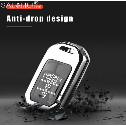 Car Zinc Alloy+TPU Key Case Cover For Honda Stepwgn Odyssey Released Elysion MPV Civic For HR-V CRV Agreement Odyssey 2013-2018