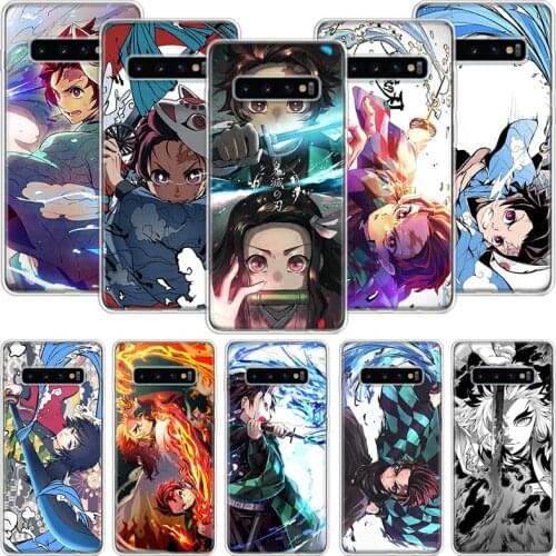 Kimetsu No Yaiba Demon Slayer Phone Case For Samsung Galaxy S10 S20 S21 S9 S8 S7 Note 10 20 9 8 FE J4 J6 Ultra Plus Lite Pro + E