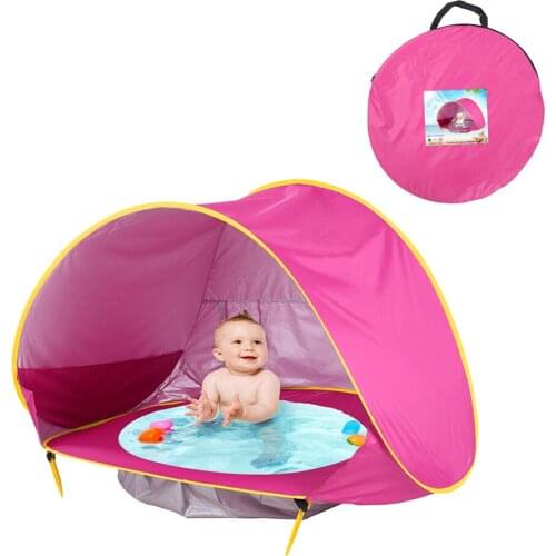 New Hot Baby Beach Tent Children Waterproof Sun Awning Tent UV-protect Sunshelter Mini Pool SMR88