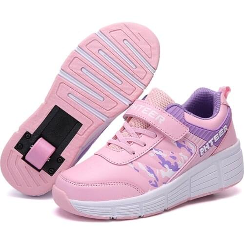 EUR 31-42 Children Junior Roller Skate Shoes Kids Sneakers With One/Two 2020 Boys Girls Wheels Shoes Adult Casual boys Shoes