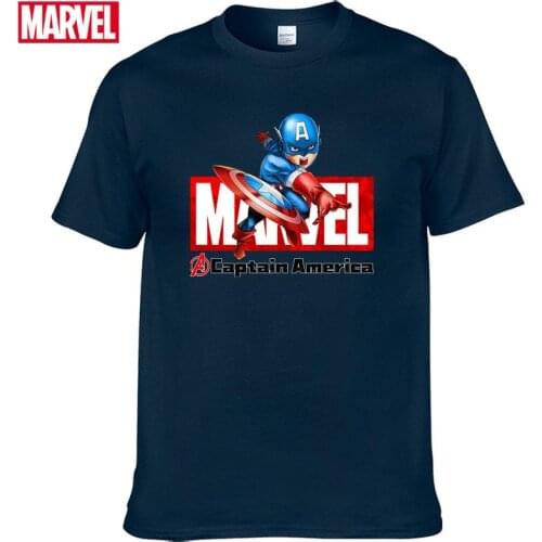 Marvel The Avengers Captain America short sleeve t-shirts Summer tshirts men t shirt graphic t shirts Womens cotton t-shirt #33
