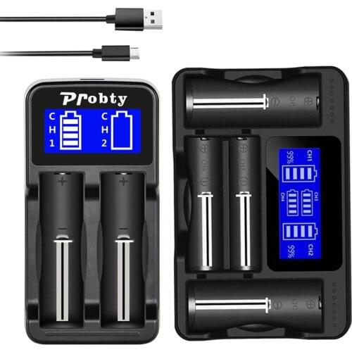 1pcs 18650 Charger LCD Display USB Smart Intelligent Charger 18490 18350 17670 17500 16340(RCR123) 14500, Ni-MH/Ni-Cd A AA AAA