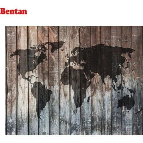 Classic Black World Map Diamond Painting 5D Diamond Embroidery Cross Stitch Kit Rhinestone Diamond Mosaic Home Decoration 2021