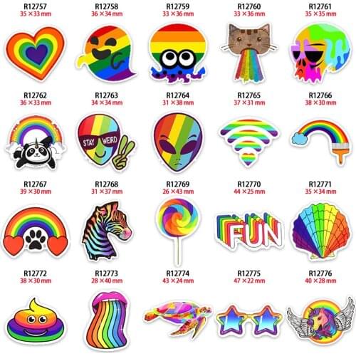 DIY Craft Supplies Planar Resins Flatback Rainbow Style for Phone Decorations Accessories 30pcs