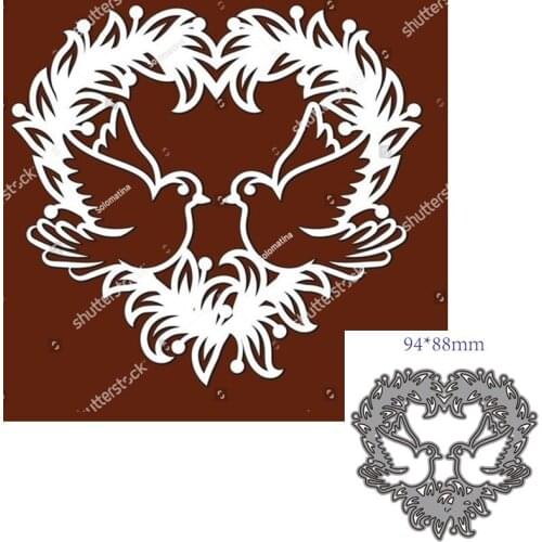 Metal cutting dies cut die mold Bird love decoration Scrapbook paper craft knife mould blade punch stencils dies