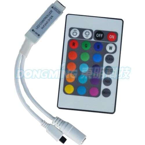 New arrival Mini 24Key IR Remote Controller For 3528 5050 RGB LED Light Strip White, rgb remote controller for lower price