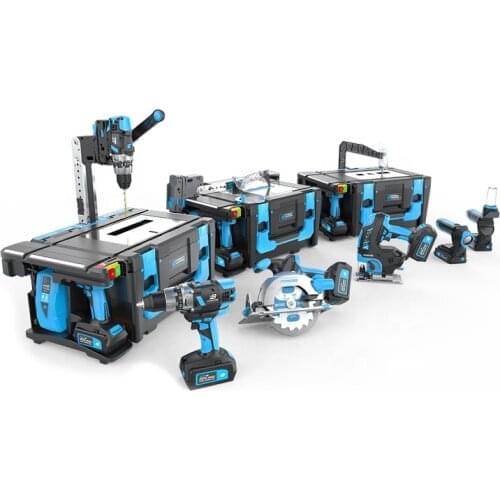 Power8 create 20v workshop plus all-in-one multi-function wireless combination set kit for power tools, shielded case