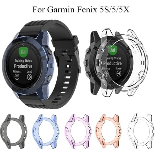 Soft Protective Case For Garmin Fenix 5S 5 5X Smart Watch Protector TPU Silicone Watch Shell Bumper For Fenix5S 5 5X / Plus