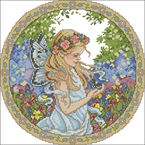 Little Butterfly Fairy patterns Counted Cross Stitch 11CT 14CT 18CT DIY Cross Stitch Kits Embroidery Needlework Sets home decor