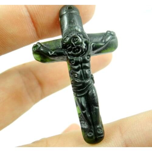 Natural stone Quartz Crystal hand-carved statue cross amulet Pendant for diy Jewelry making necklace Accessories