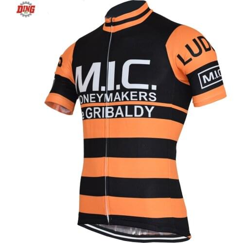 NEW men Retro cycling jersey Short sleeve Breathable classic cycling clothing cycling wear Quick Dry DING-mira Pro custom made