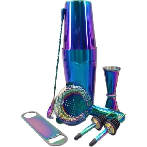 New Arrivals 2020 Cocktail Shaker Set 8 Piece Boston Shaker Bartender Kit Wine Set Bar Set Tools Cocktaishaker Wine Accessories