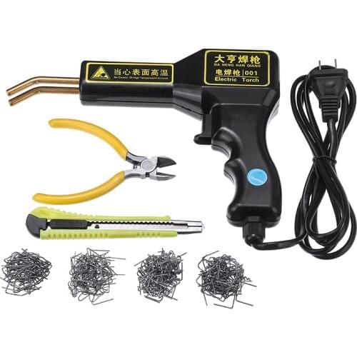 New Hot Stapler Plastic Repair Car Bumper Fender Fairing Welder Tools + Staples With Good Heat Dissipation
