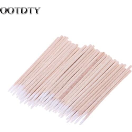OOTDTY 100pcs/pack Cotton Swabs Cleaning Tools For iPhone Samsung Huawei Charging Port Headphone Hole Cleaner Phone Repair Tools