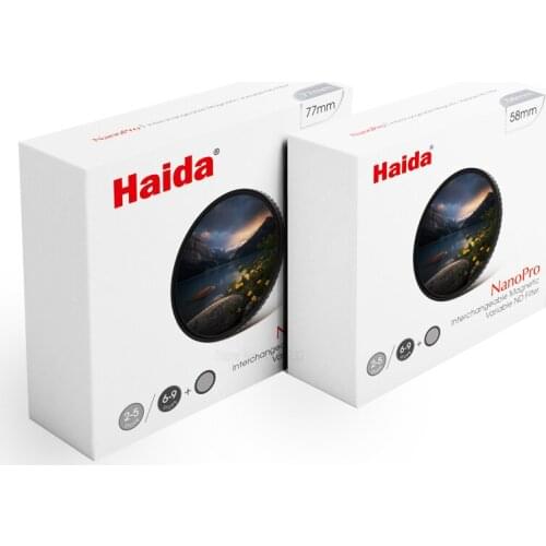 Optical Glass NanoPro Interchangeable Magnetic Variable ND Filter 2-5 stops & 6-9 stops, 58 62 67 72 77 82 mm Neutral Density