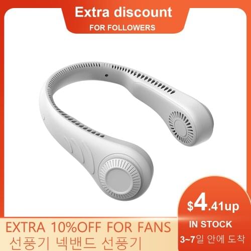 Xiaomi Portable Fan Hanging Neck Fan USB Cooling Leafless 360 Degree Neckband 78 Surround Air Outlets 4000Mah Rechargeable