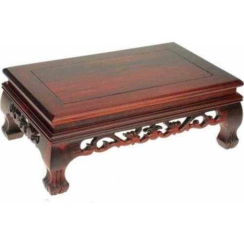 Rosewood Rectangle Base Display stand For vase Teapot flowerpot 03