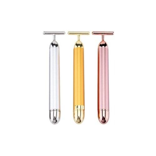 Energy Beauty Bar Slimming Face 24k Gold Vibration Facial Beauty Roller Massager Stick Lift Skin Tightening Wrinkle Bar Skin