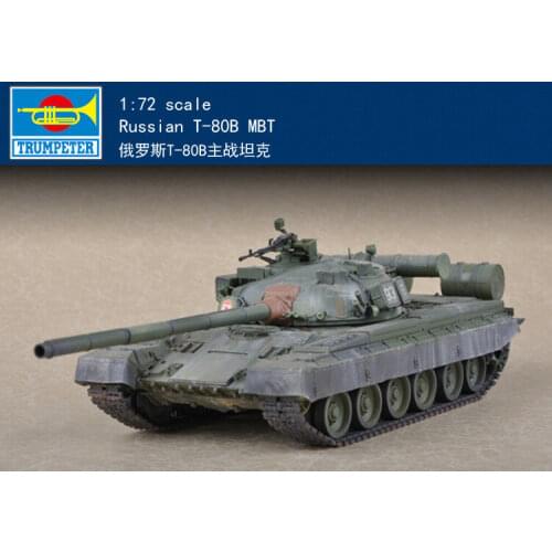 Trumpeter 07144 1/72 Russian T-80 Main Battle Tank Model Assembly Kit Battle DIY TH05617-SMT6