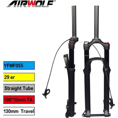 AIRWOLF AM MTB Fork 29 Air Sunspension Bike Fork Line Remote/Manual Lockout Disc Rotor 160mm Alloy Mountain Bicycle Forks 29er