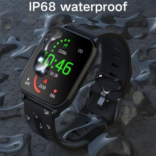 Smart Watch IP68 Waterproof Pedometer Real-time Body Temperature Detection Health Monitoring Sport Bracelet 28 Days Battery Life