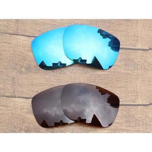 Vonxyz 2 Pairs Ice Mirror & Bronze Brown Polycarbonate Replacement Lenses for-Oakley TwoFace Frame