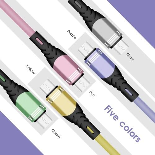 1 meter for android mobile phone cable Type - C iphone 2 A cable liquid silicone TPE charging line