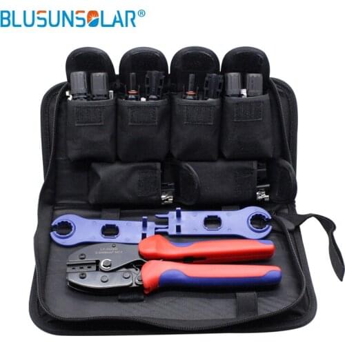 1set Multi tools Wire Crimper Tools Kit cable solar terminal crimper + spanner wrench + solar connector for PV system