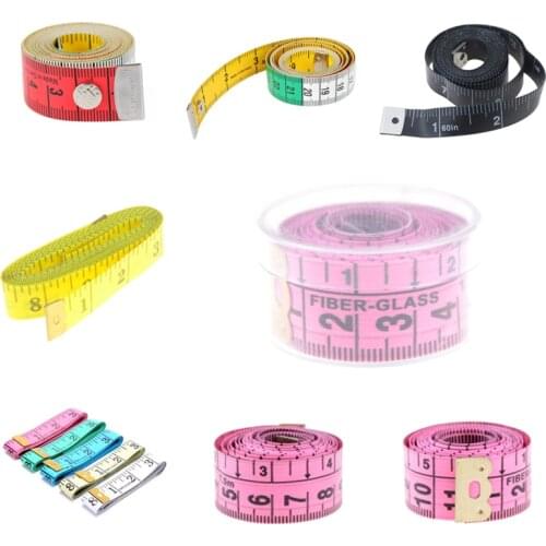 1PC 60in 150cm Body Measuring Ruler Sewing Tailor Tape Measure Mini Soft Flat Ruler Centimeter Meter Sewing Measuring Tape