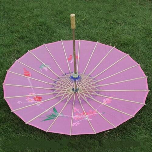 1PCS Diameter 76CM Chinese Traditional Handmade Dance Parasol Dance Props Gift Oiled Paper Umbrella Wedding Decoration 12 colors