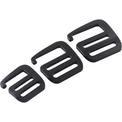 25-38mm G Hooks Strap Slider Belt Black Color Alloy Slider Tri Glide Adjustable Buckles for Backpack webbing Straps Webbing 6pcs
