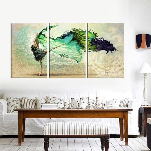 3 Piece Canvas Wall Art Abstract Dance Paintings Modern Dancing Pictures Wall Art Canvas Prints Paintings for Living Room Wall